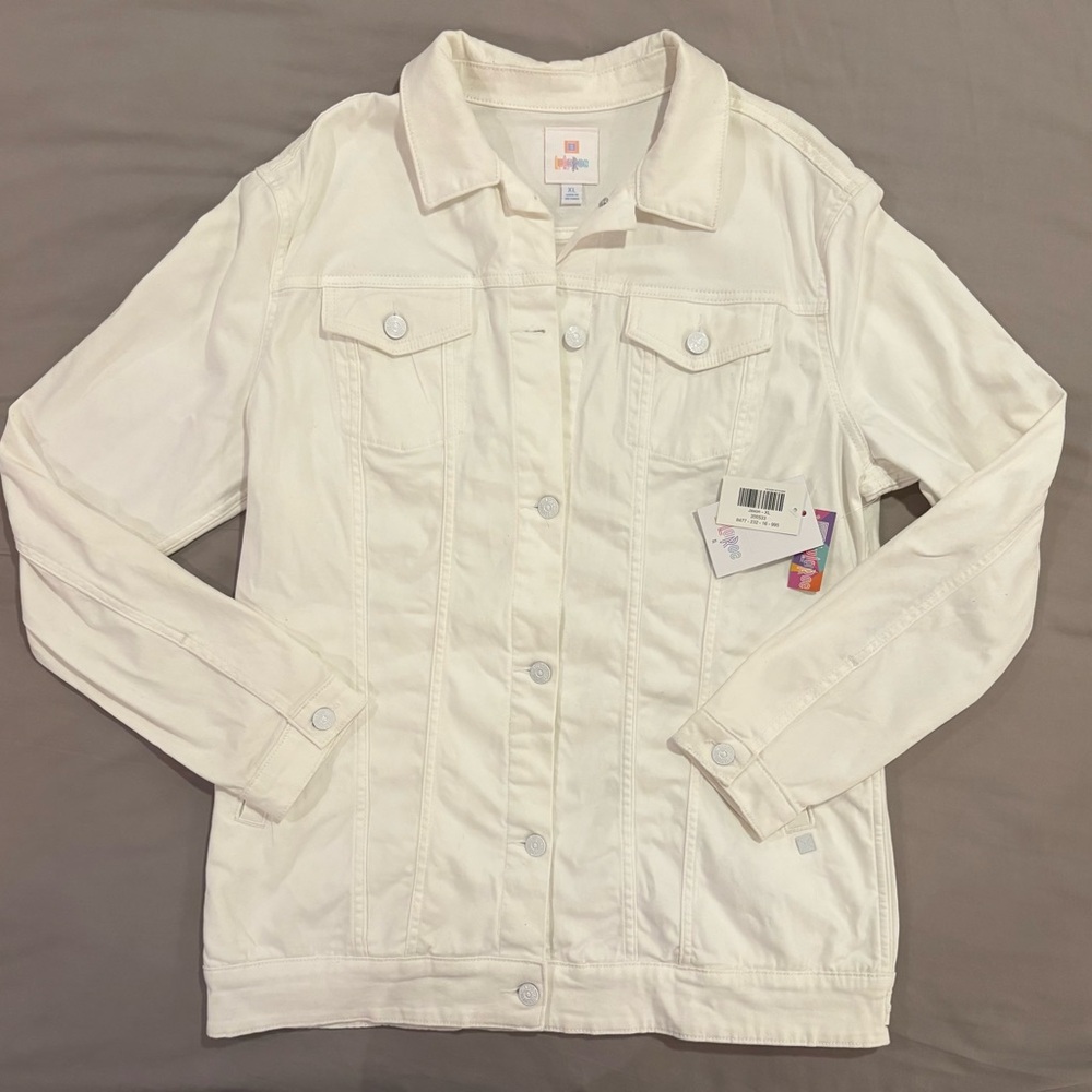 LuLaRoe Jaxon - Women's White Jacket. XL